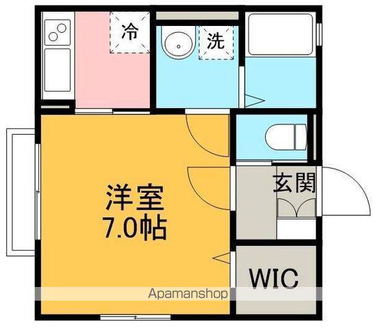 ヴェルドミール(1K/1階)の間取り写真