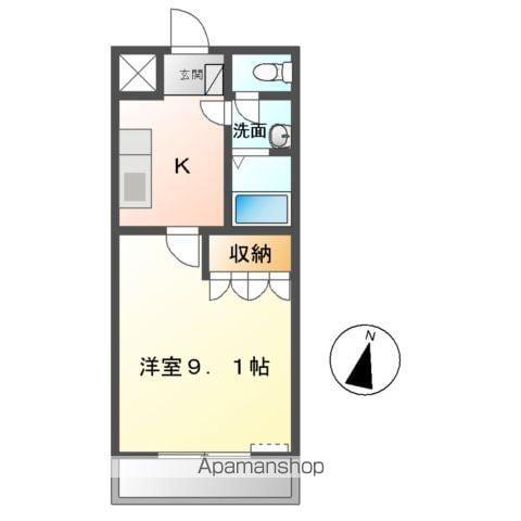 PRENDRE SOPHIA(1K/1階)の間取り写真