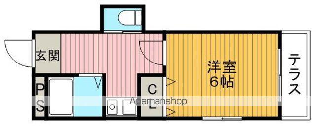 サンライフ玉井町(1K/2階)の間取り写真