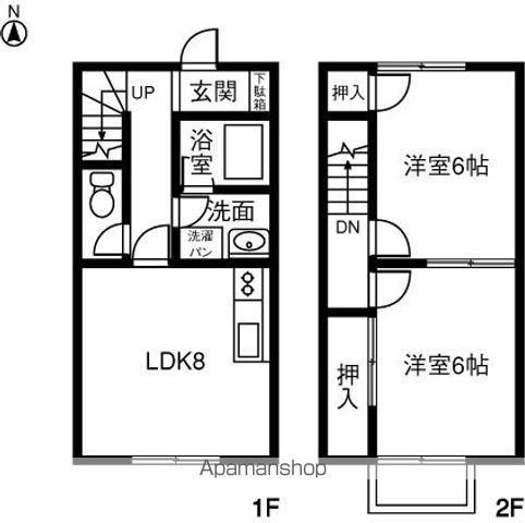 ＷＨＩＴＥ　ＢＥＬＬ　Ｃ(2DK)の間取り写真