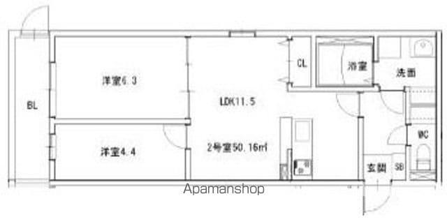 IL・SOLDI(2LDK/3階)の間取り写真