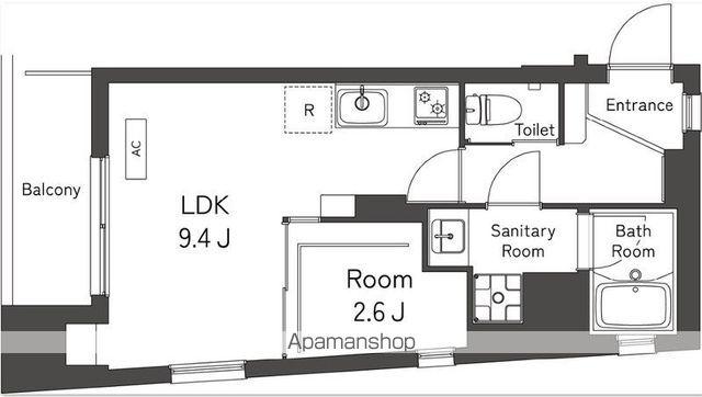GRACE蔵前(1K/4階)の間取り写真