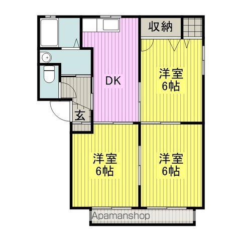 グランシードM・B(3DK/1階)の間取り写真