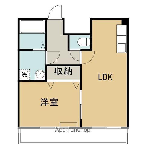 丸和ビル(1LDK/2階)の間取り写真