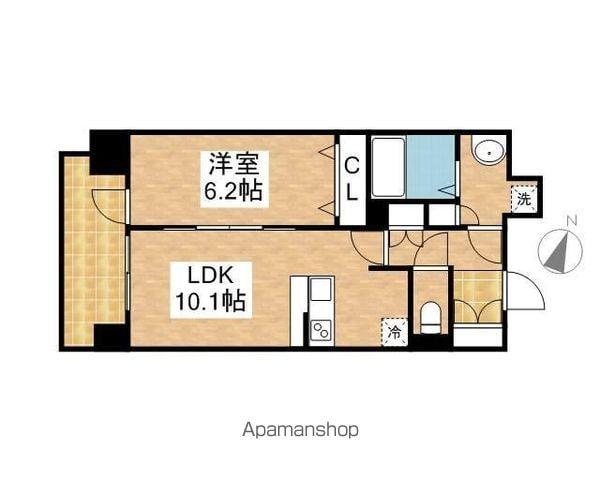 プレサンス丸の内リラティ(1LDK/3階)の間取り写真