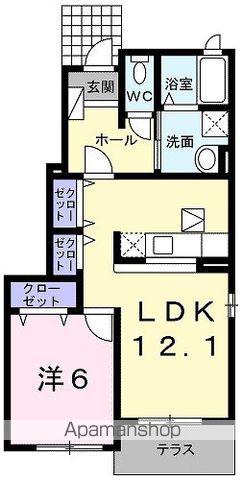 スタニングプレイスⅤ(1LDK/1階)の間取り写真