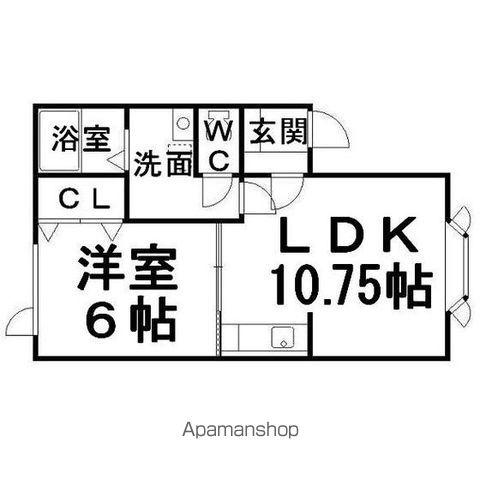 パレス文京(1LDK/2階)の間取り写真