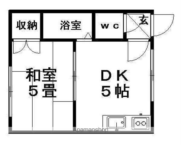 白石ハイツ(ワンルーム/3階)の間取り写真