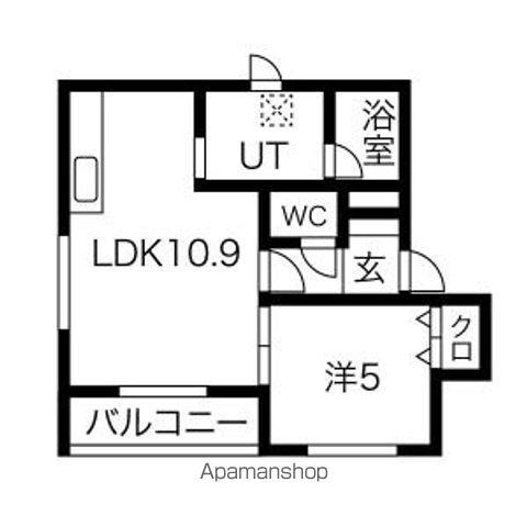 FLOWER GARDEN(1LDK/3階)の間取り写真