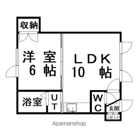 カナディアンクロスβ(1LDK/1階)の間取り写真