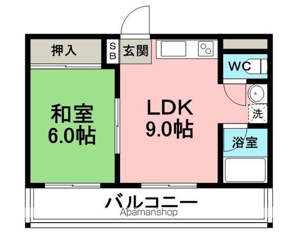 コーポかわしま(1LDK/2階)の間取り写真