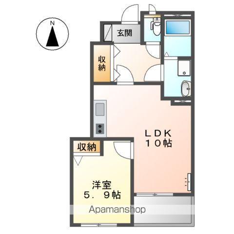 グランデ エスポワール(1LDK/1階)の間取り写真