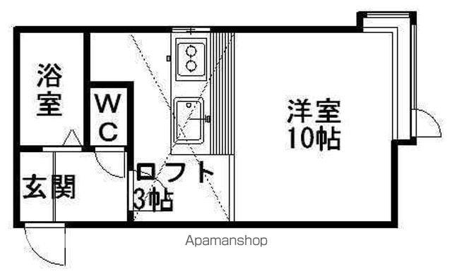 AMS文京台27B(ワンルーム/1階)の間取り写真