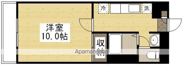 パルトネール東古松(1K/4階)の間取り写真