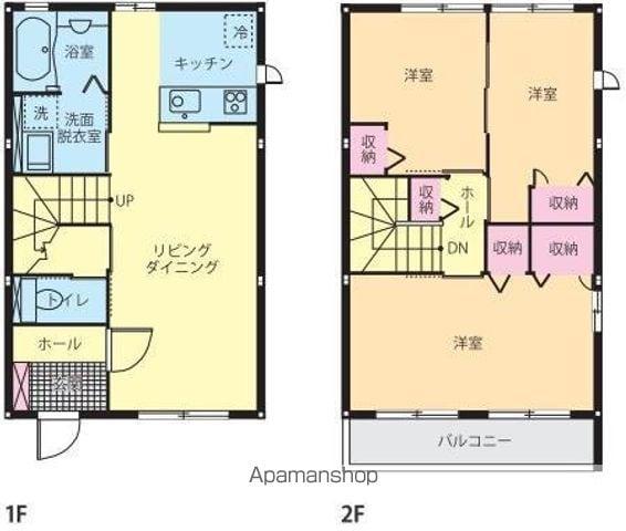 ラピス・レガーロA棟(3LDK/2階)の間取り写真