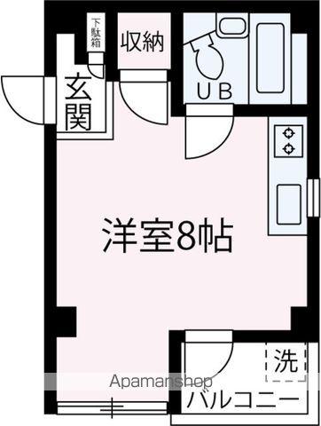 ロワール朝霞(ワンルーム/1階)の間取り写真