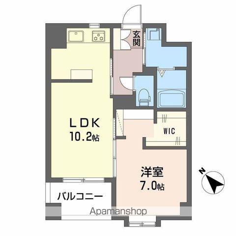 パティオ薬院Ⅱ(1LDK/4階)の間取り写真