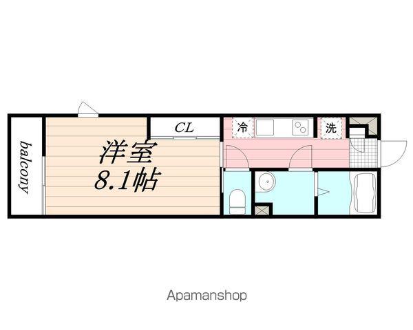 リブリ・ラルジュ(1K/2階)の間取り写真