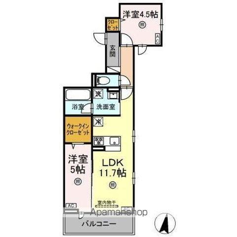 CAMPANELLA温品(2LDK/3階)の間取り写真