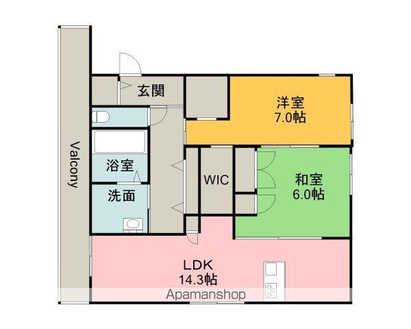BORIKIしののめ和(2LDK/1階)の間取り写真