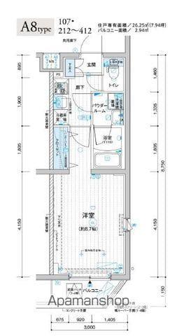 メインステージ上板橋(1K/3階)の間取り写真