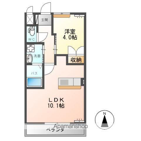 PURE STAGEⅡ(1LDK/1階)の間取り写真