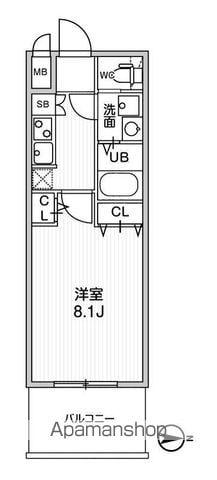 LA DOUCEUR黒川Ⅱ(1K/11階)の間取り写真