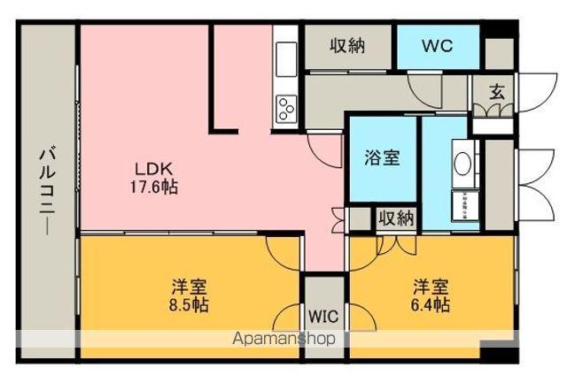 グランアベニュー名駅(2LDK/14階)の間取り写真