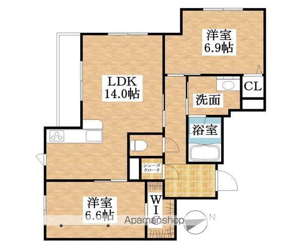 エムエスケー(2LDK/1階)の間取り写真