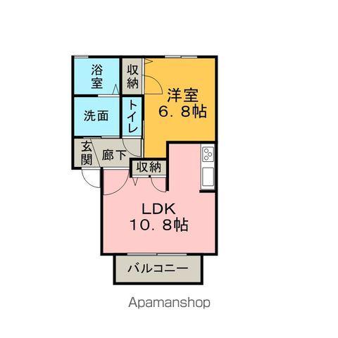 第3ホワイトマンション(1LDK/1階)の間取り写真