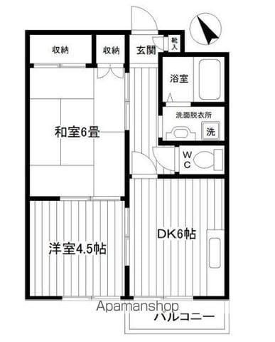 ディアコート・イチロー(2DK/3階)の間取り写真