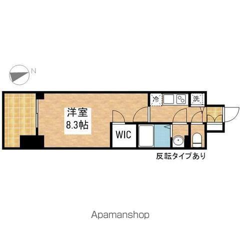 プレサンス栄ライズ(1K/6階)の間取り写真