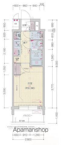 プレサンス新栄アーバンフロー(1K/14階)の間取り写真