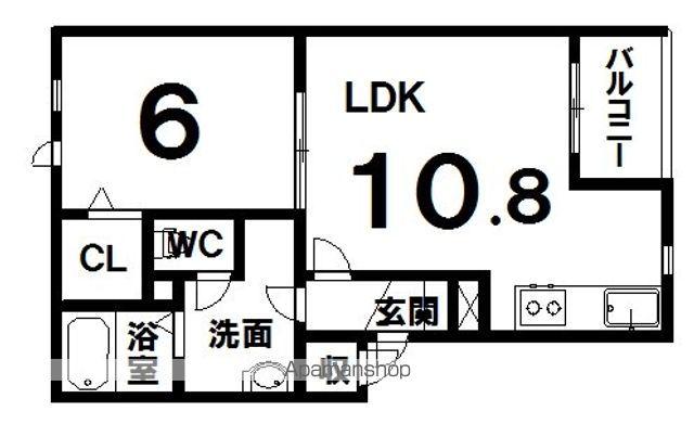 ハピネス132(1LDK/2階)の間取り写真
