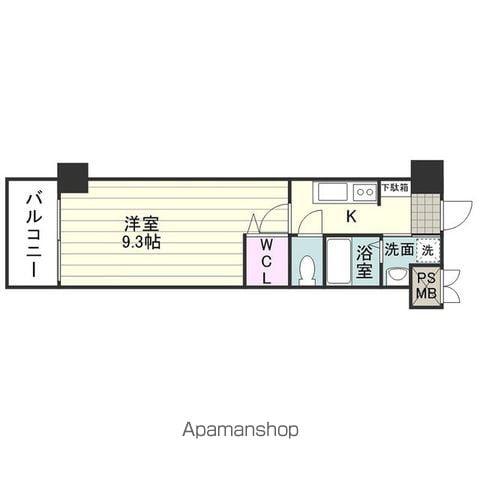 MS下野(1K/7階)の間取り写真