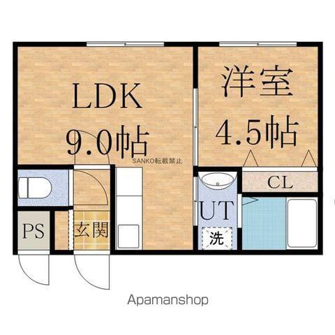 アール栄通(1LDK/4階)の間取り写真