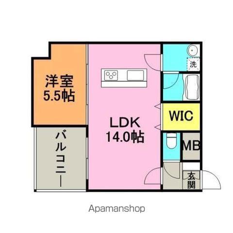 ALLEYⅢ(1LDK/8階)の間取り写真