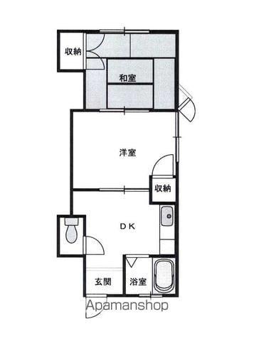 シャトー泉Ⅱ(2DK/2階)の間取り写真