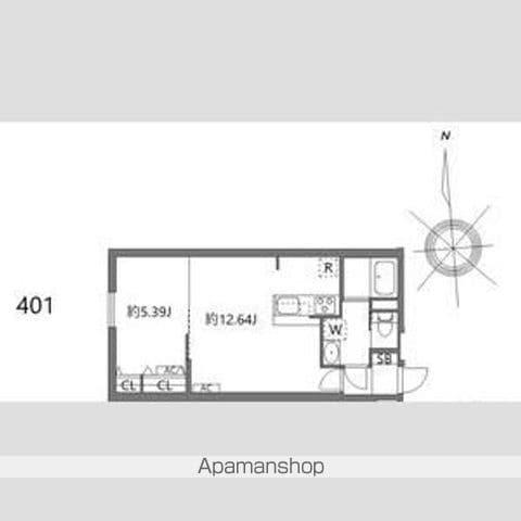 ルオーレ上北沢駅前(1LDK/4階)の間取り写真