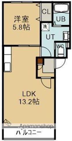 LINO(1LDK/2階)の間取り写真