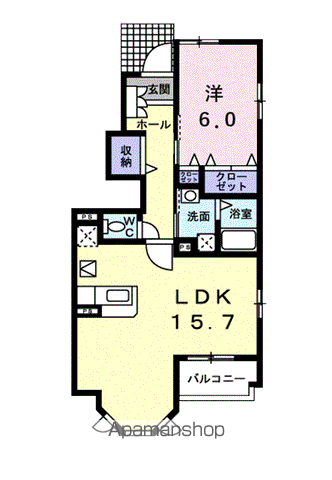 サンリットベル(1LDK/1階)の間取り写真