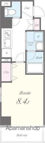 LUKICIA神楽坂(1K/3階)の間取り写真