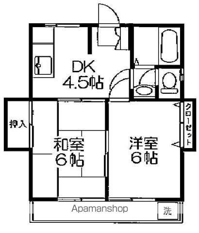 コーポサニー(2DK/2階)の間取り写真
