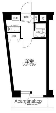 ピュアシティ横浜(1K/5階)の間取り写真