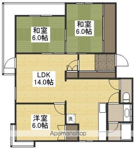 中山ビル(3LDK/2階)の間取り写真