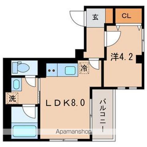 カーザ・ブランカ北斎(1LDK/4階)の間取り写真