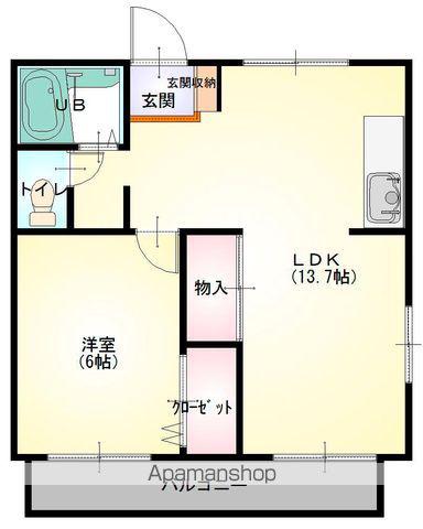 コーポ蔵(1LDK/2階)の間取り写真
