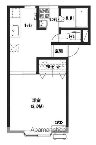 レディースコーポオダ ウエスト(1K/2階)の間取り写真