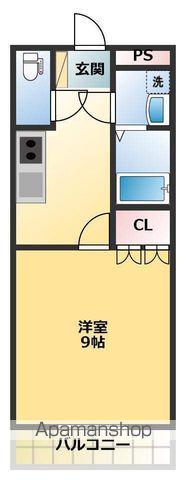 インペリアルコート国府(1K/2階)の間取り写真