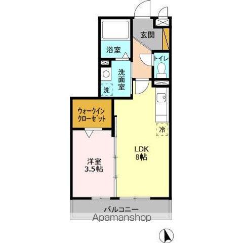 FOREST WIND(1LDK/3階)の間取り写真